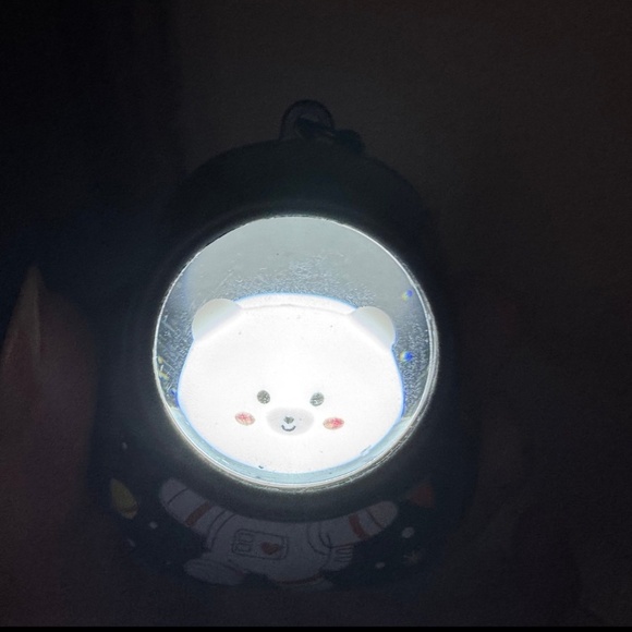 Bear Light up Astronaut Backpack w/ Portable sanitizer Keychain Wristlet - Picture 8 of 9